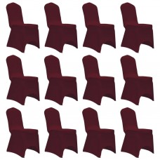 Krēslu pārvalki, 12 gab., vīnsarkans elastīgs audums