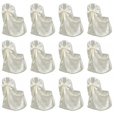 Krēslu pārvalki kāzu banketiem, 12 gab., krēmkrāsas
