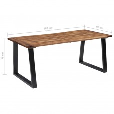 Virtuves galds, 180x90 cm, akācijas masīvkoks