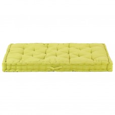 Palešu dīvānu spilvens, zaļš, 120x40x7 cm, kokvilna