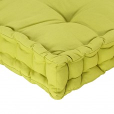 Palešu dīvānu spilvens, zaļš, 120x40x7 cm, kokvilna