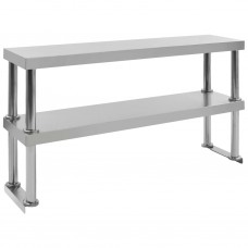 2-līmeņu galda virsplaukts, 120x30x65 cm, nerūsējošs tērauds