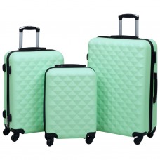 Cieto koferu komplekts, 3 gab., abs, piparmētru zaļi