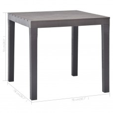 Dārza galds, 78x78x72 cm, brūna plastmasa