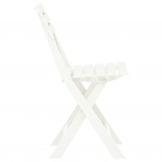 Saliekami dārza krēsli, 2 gab., balta plastmasa