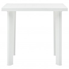 Dārza galds, balts, 80x75x72 cm, plastmasa
