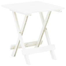 Saliekams dārza galds, balts, 45x43x50 cm, plastmasa