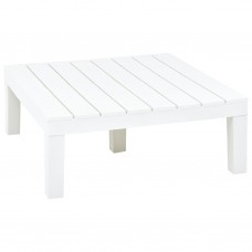 Dārza galds, balts, 78x78x31 cm, plastmasa