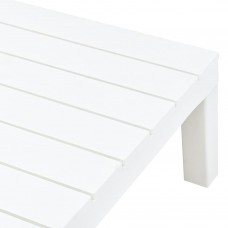 Dārza galds, balts, 78x78x31 cm, plastmasa