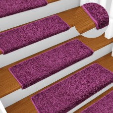 Kāpņu paklāji, 15 gab., 65x21x4 cm, violeti