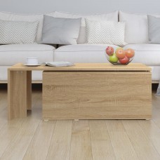 Kafijas galdiņš, ozolkoka krāsā, 150x50x35 cm, skaidu plāksne