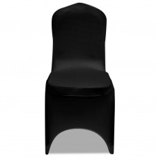 Krēslu pārvalki, 18 gab., melns elastīgs audums