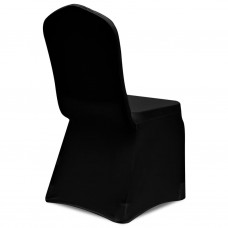 Krēslu pārvalki, 18 gab., melns elastīgs audums
