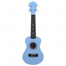 Soprāna bērnu ukulele ar somu, zilgana, 21"