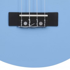 Soprāna bērnu ukulele ar somu, zilgana, 21"
