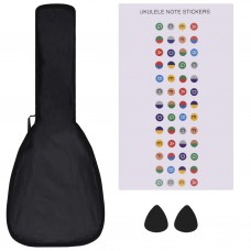 Soprāna bērnu ukulele ar somu, dabīga krāsa, 23"