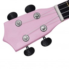 Soprāna bērnu ukulele ar somu, rozā, 23"