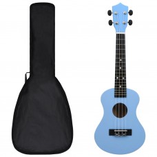 Soprāna bērnu ukulele ar somu, zilgana, 23"