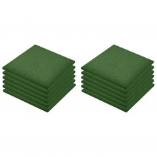 Drošības flīzes, 12 gab., zaļas, 50x50x3 cm, gumija