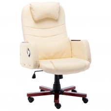 Biroja krēsls, krēmkrāsas mākslīgā āda