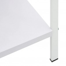 3-līmeņu grāmatplaukts, balts, 60x27,6x90,5 cm, koks