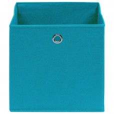 uzglabāšanas kastes, 4 gab., zilas, 32x32x32 cm, audums