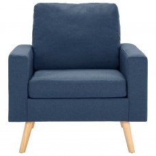 Atpūtas krēsls, zils audums