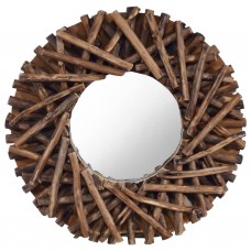 Sienas spogulis, 40 cm, apaļš, tīkkoks