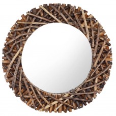 Sienas spogulis, 60 cm, apaļš, tīkkoks