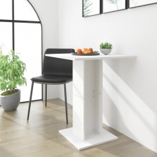 Bistro galds, balts, 60x60x75 cm, kokskaidu plāksne