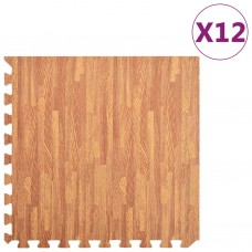 Grīdas paklājiņi, 12 gab., 4,32 ㎡, eva putas, koka tekstūra