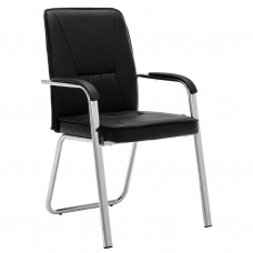 Biroja krēsls, melna mākslīgā āda