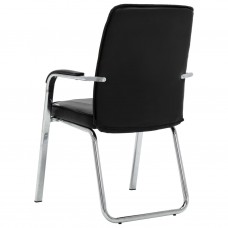Biroja krēsls, melna mākslīgā āda