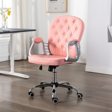 Biroja krēsls, rozā mākslīgā āda