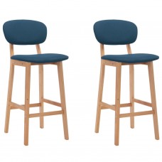 Bāra krēsli, 2 gab., zils audums