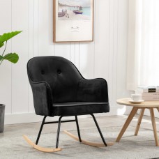Šūpuļkrēsls, melns samts