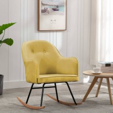 Šūpuļkrēsls, sinepju dzeltens samts