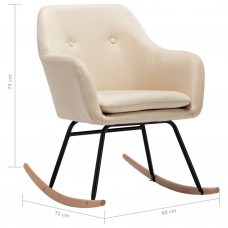 Šūpuļkrēsls, krēmkrāsas audums