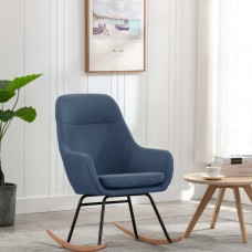 Šūpuļkrēsls, zils audums