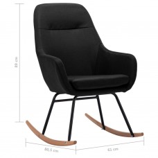 Šūpuļkrēsls, melns audums