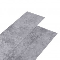 Grīdas dēļi, pašlīmējoši, 4,46 m², 3 mm, betona pelēks pvc