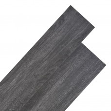 Grīdas dēļi, 4,46 m², 3 mm, melns pvc
