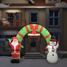 Piepūšama ziemassvētku dekorācija, salavecis un sniegavīrs
