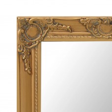 Baroka stila sienas spogulis, 60x60 cm, zelta krāsā