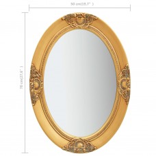 Baroka stila sienas spogulis, 50x70 cm, zelta krāsā