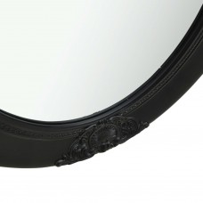 Baroka stila sienas spogulis, 50x70 cm, melns