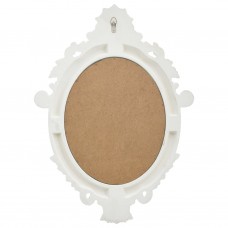 Sienas spogulis, pils interjera stils, 56x76 cm, balts