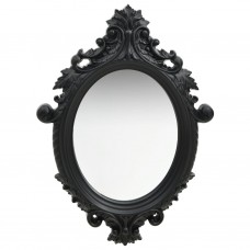 Sienas spogulis, pils interjera stils, 56x76 cm, melns