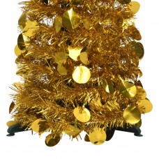 Mākslīgā ziemassvētku egle, saliekama, 120 cm, zeltaina, pet