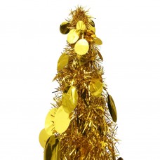 Mākslīgā ziemassvētku egle, saliekama, zeltaina, 150 cm, pet